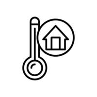 Room Temperature Line Icon Design vector