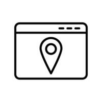 Location Icon Line Icon Design vector