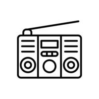 Radio Line Icon Design vector