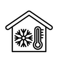 Cold Storage Line Icon Design vector