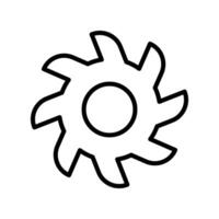 circular Sierra línea icono diseño vector
