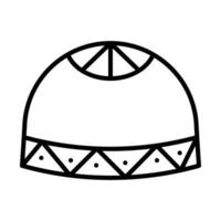 Hat Line Icon Design vector