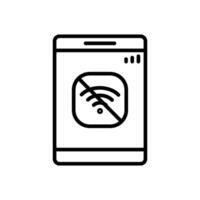 NoInternet Line Icon Design vector