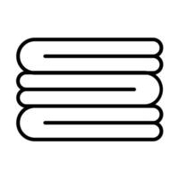 Towel Line Icon Design vector