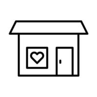 caridad tienda línea icono diseño vector