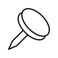 Thumbtack Line Icon Design vector