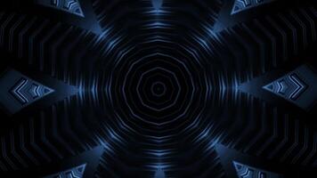 Sci-fi cosmic fractal geometric kaleidoscope. Design. Star shaped pattern creating effect of a tunnel. video