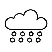 Snowing Line Icon Design vector