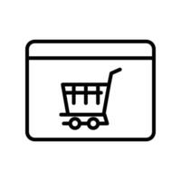 Online Shopping Icon Line Icon Design vector