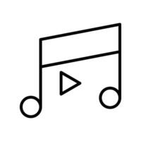 música jugador línea icono diseño vector