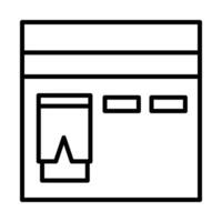 Kaaba Line Icon Design vector