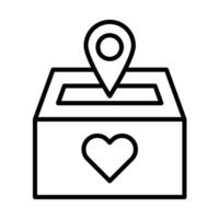 Donation Tracker Line Icon Design vector