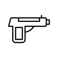 pistola línea icono diseño vector