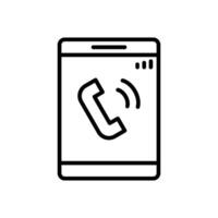 Phone Call Line Icon Design vector