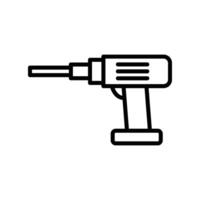 Drilling Machine Line Icon Design vector