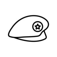 Beret Line Icon Design vector