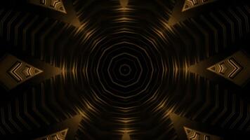 Sci-fi cosmic fractal geometric kaleidoscope. Design. Star shaped pattern creating effect of a tunnel. video