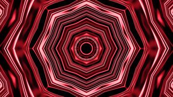 abstract rood lichten caleidoscopisch animatie. ontwerp. verspreiden circulaire geklets met een ster. video