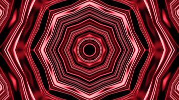 Abstract red lights kaleidoscopic animation. Design. Spreading circular patter with a star. video