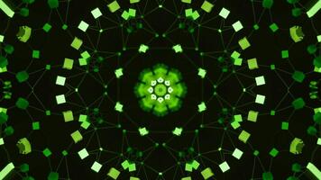 Electronic kaleidoscopic pattern. Design. Moving electronic pattern with kaleidoscopic effect. Beautiful animation of moving parts and details of kaleidoscopic pattern video