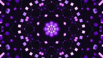 Electronic kaleidoscopic pattern. Design. Moving electronic pattern with kaleidoscopic effect. Beautiful animation of moving parts and details of kaleidoscopic pattern video