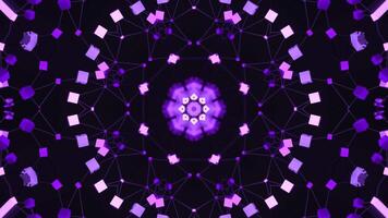 Electronic kaleidoscopic pattern. Design. Moving electronic pattern with kaleidoscopic effect. Beautiful animation of moving parts and details of kaleidoscopic pattern video
