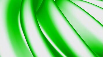 abstrait Contexte avec magnifique lumière vert en mouvement lignes. conception. blanc et vert écoulement 3d rayures. video