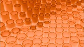 strukturera av rör rör på sig upp och ner och förskjuta tycka om vågor. design. orange textur av vinka 3d rör. video