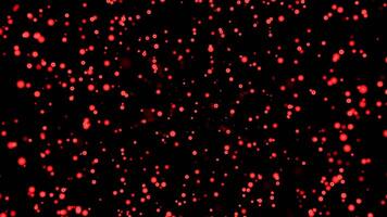 animation de rouge confettis explosion. conception. dent en volant rouge particules Contexte. video