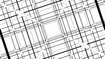 Flying forward through rectangular corridor, long tunnel. Design. Squared spinning galaxy. video