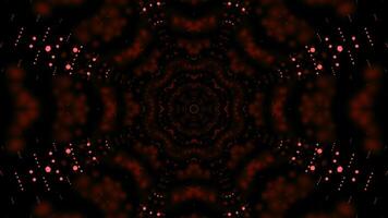 Moving kaleidoscopic pattern of dots. Design. 3D animation with hypnotic pattern and moving dots. Tunnel with pattern of dots in hypnotic motion animation video