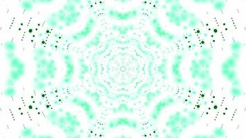 Hypnotic circular pattern moving from dots. Design. Dots move in geometrically circular pattern. Kaleidoscopic pattern of dots on white background video