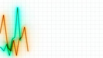 comovente multicolorido gráfico linhas. Projeto. animação do comovente gráfico valores com linhas em o negócio diagrama. multicolorido linhas mover dentro ondas em o negócio gráfico video