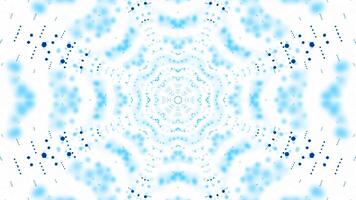 Hypnotic circular pattern moving from dots. Design. Dots move in geometrically circular pattern. Kaleidoscopic pattern of dots on white background video