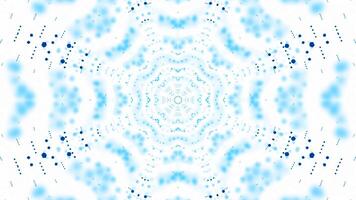 Hypnotic circular pattern moving from dots. Design. Dots move in geometrically circular pattern. Kaleidoscopic pattern of dots on white background video