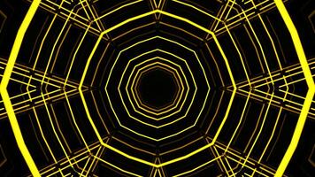 Abstract pulsating ornamental kaleidoscope. Design. Hypnotic effect of lines creating symmetrical pattern. video