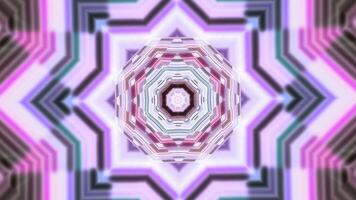 Shimmering psychedelic pattern with hypnotic effect. Design. Colorful animated mandala pattern. Shimmering and moving mandala with psychedelic effect video