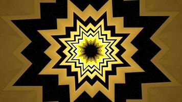caleidoscópio fundo com simétrico fractal Projeto. movimento. dinâmico étnico abstrato textura. video