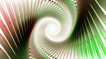 Hypnotic tunnel with swirling stripes and dots in 3d. Motion. Abstract twisting tentacles of tunnel. Twisting tunnel with metal lines video