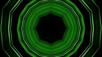 Abstract kaleidoscope motion background. Motion. Flying inside dark tunnel with changing shapes. video