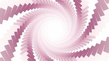 abstrakt Hintergrund im das bilden von ein Spiral- oder Tunnel im Raum. Bewegung. symmetrisch platziert Ziegel erstellen ein Muster und ein Rundung. video