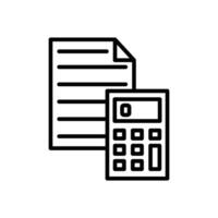 Calculator Line Icon Design vector