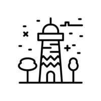 Lighthouse Line Icon Design vector
