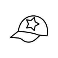 Cap Line Icon Design vector