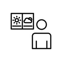 Forecast Analytics Line Icon Design vector