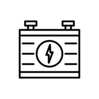 Battery Line Icon Design vector