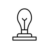 Light Bulb Line Icon Design vector