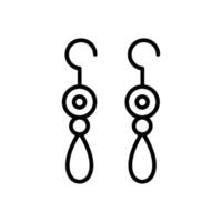 Earrings Line Icon Design vector