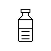 botella línea icono diseño vector