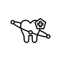 Dental Care Line Icon Design vector